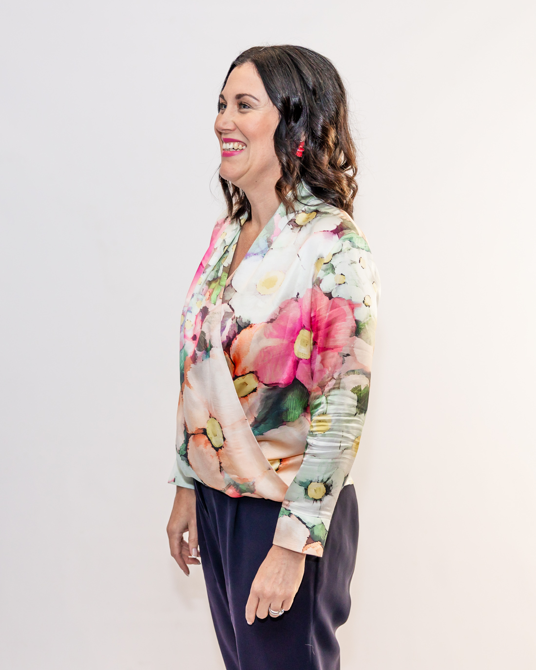 Soft Drape Blouse ~ Spring Bloom - Image 2