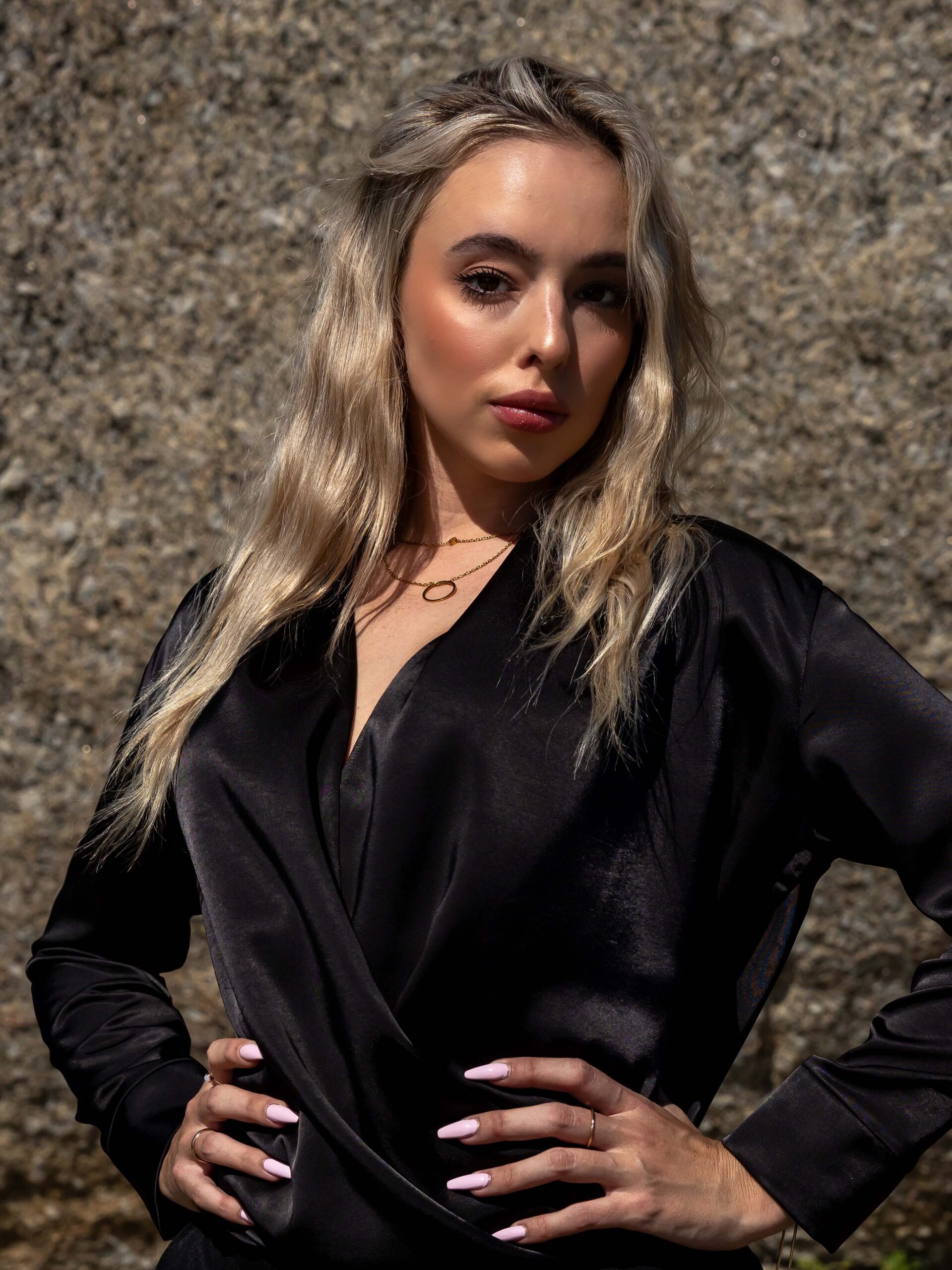 Soft Drape Blouse ~ Black - Image 2