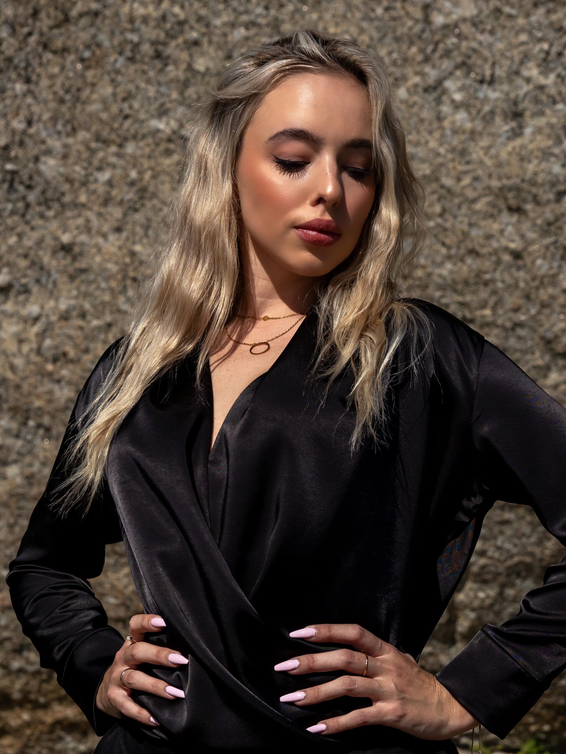 Soft Drape Blouse ~ Black - Image 3