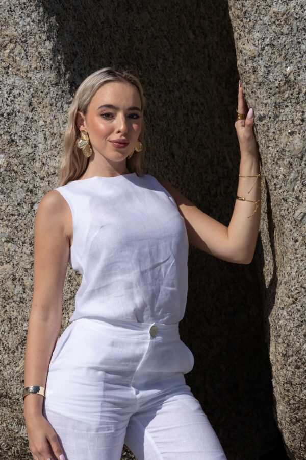 Shift Top Linen ~ White