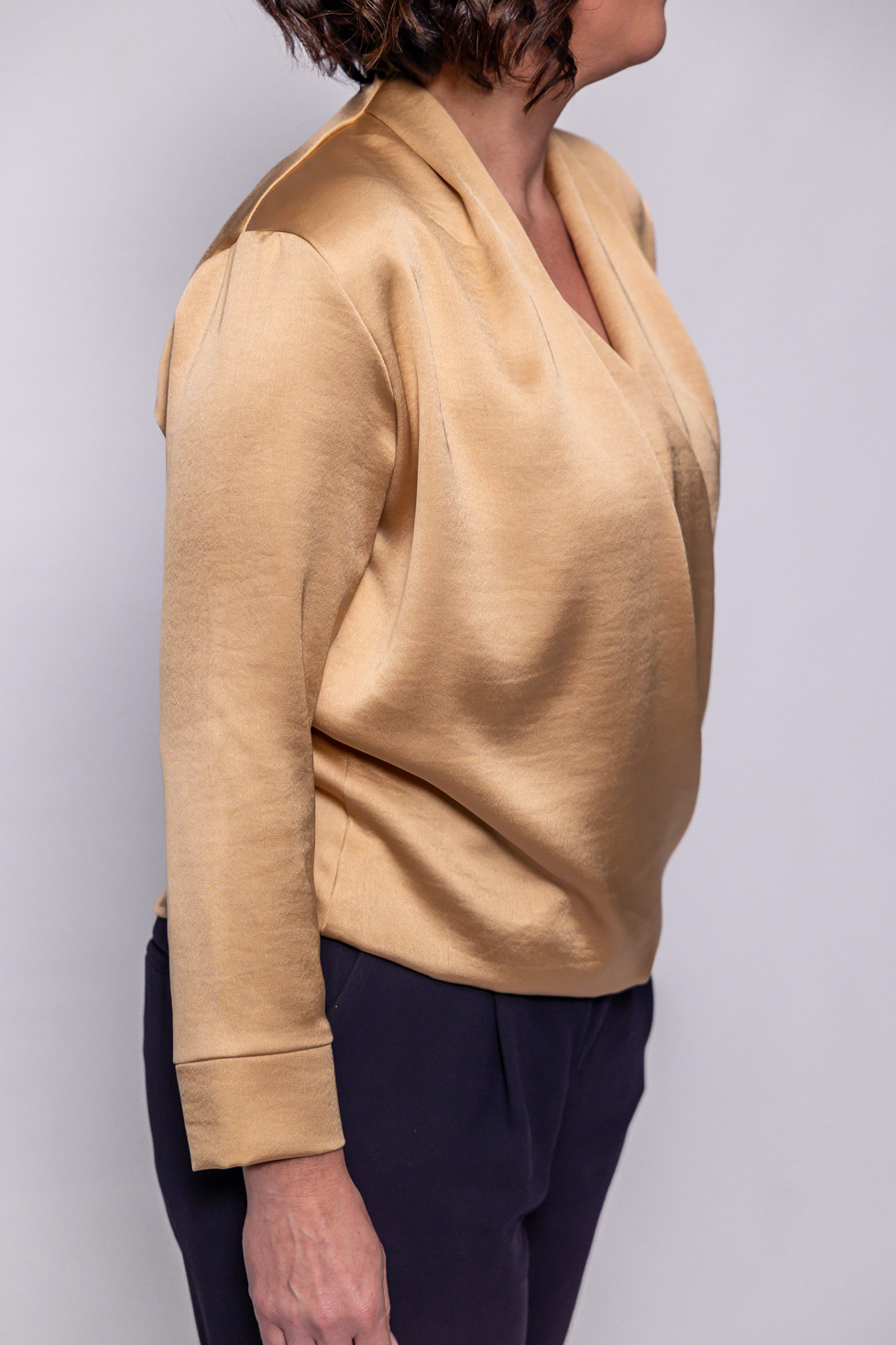 Soft Drape Blouse ~ Gold - Image 3