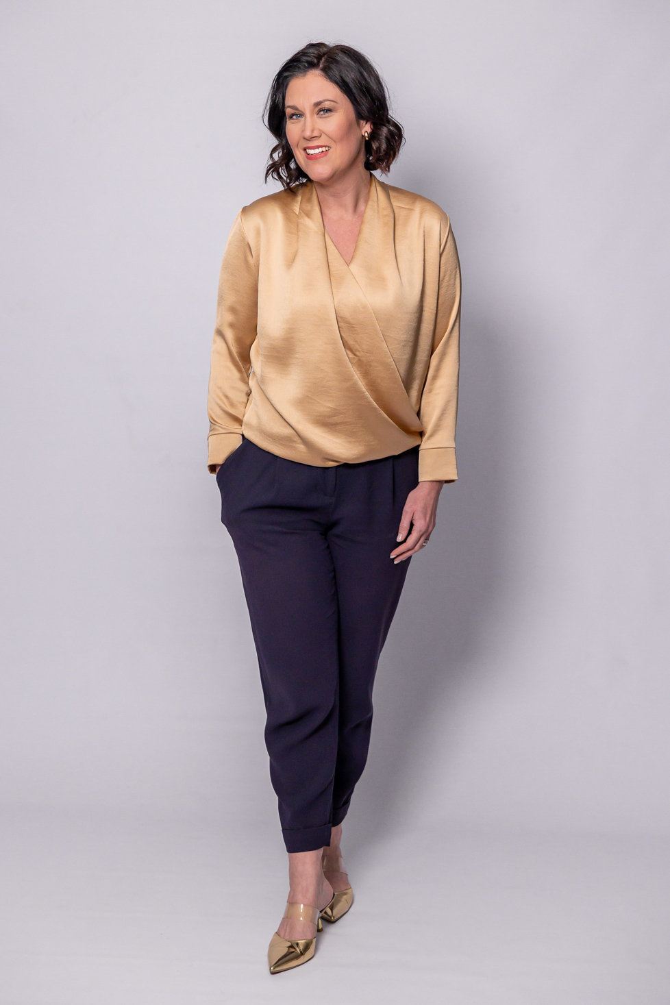 Soft Drape Blouse ~ Gold - Image 5
